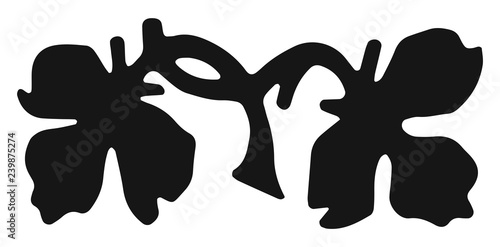 Vintage floral decoration design element #isolated #vector