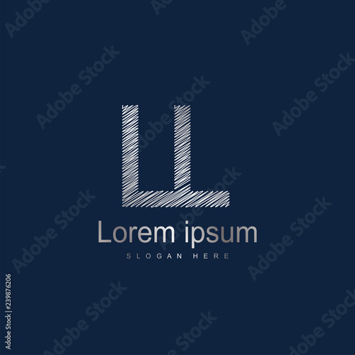 Initial Letter LL Logo Template Vector Design