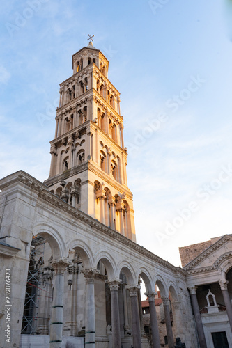 Saint Domnius Cathedral at the antique Roman Emperor Diocletian Palace in Old Town Split, Croatia