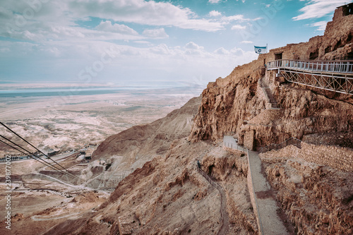 Tableau sur toile Ruins of the famous Masada in Israel