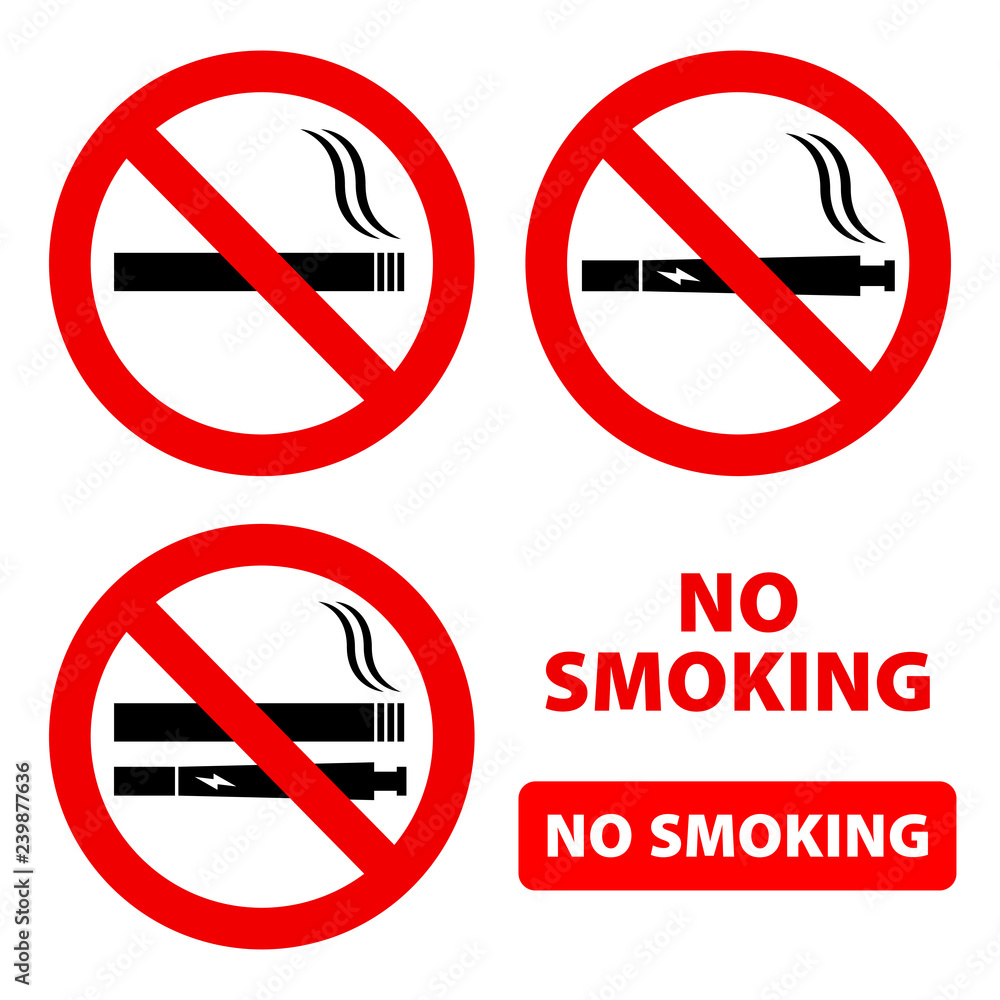 no smoking - no electronic cigarettes - forbidden sign no smoking - no electronic cigarettes - forbidden sign