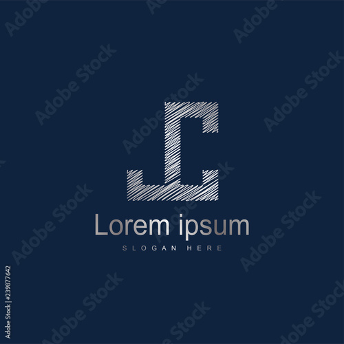 Initial Letter JC Logo Template Vector Design