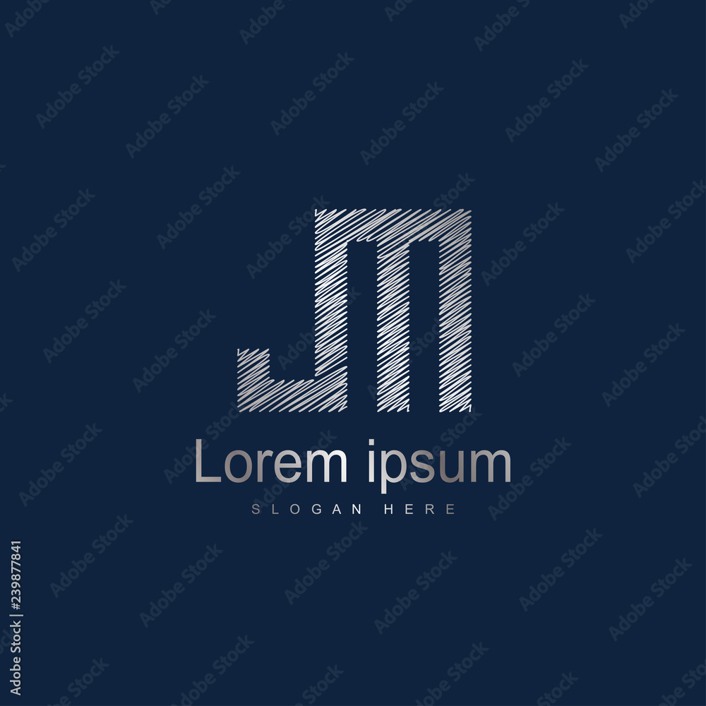 Fototapeta premium Initial Letter JM Logo Template Vector Design