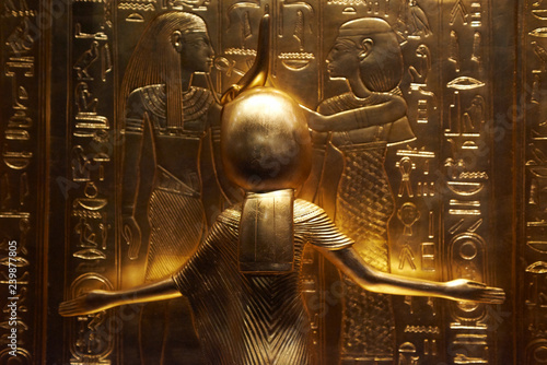 Detail view of ancient egyptian art photo