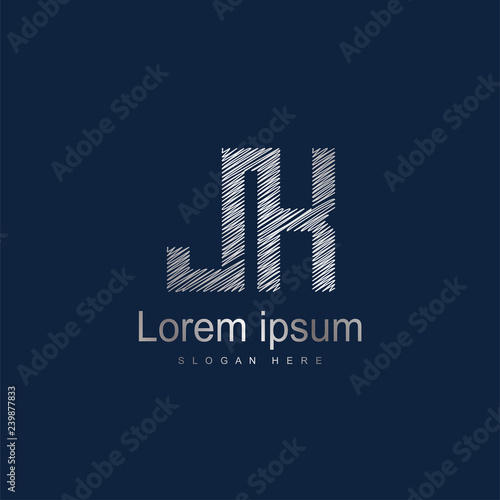 Initial Letter JK Logo Template Vector Design