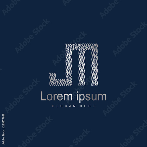 Initial Letter JM Logo Template Vector Design