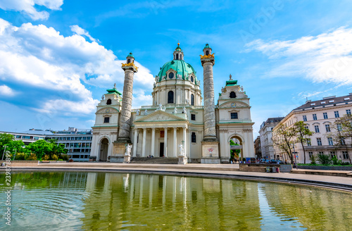 Canvas Print Karlskirche church in Vienna, Austria