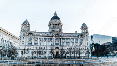 View to the Center of Liverpool from the Waterfront, Building United Kingdom