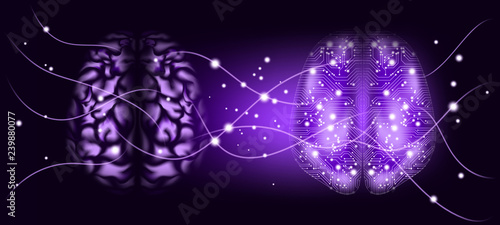 Cyber Mind Concept with Big...