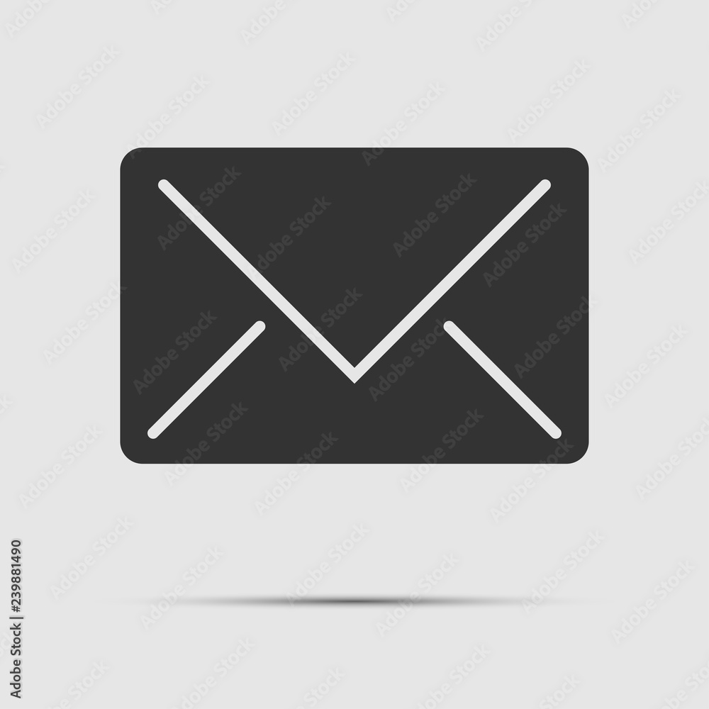 Mail icon with long Simple design style.vector illustration Mail icon with long Simple design style.vector illustration