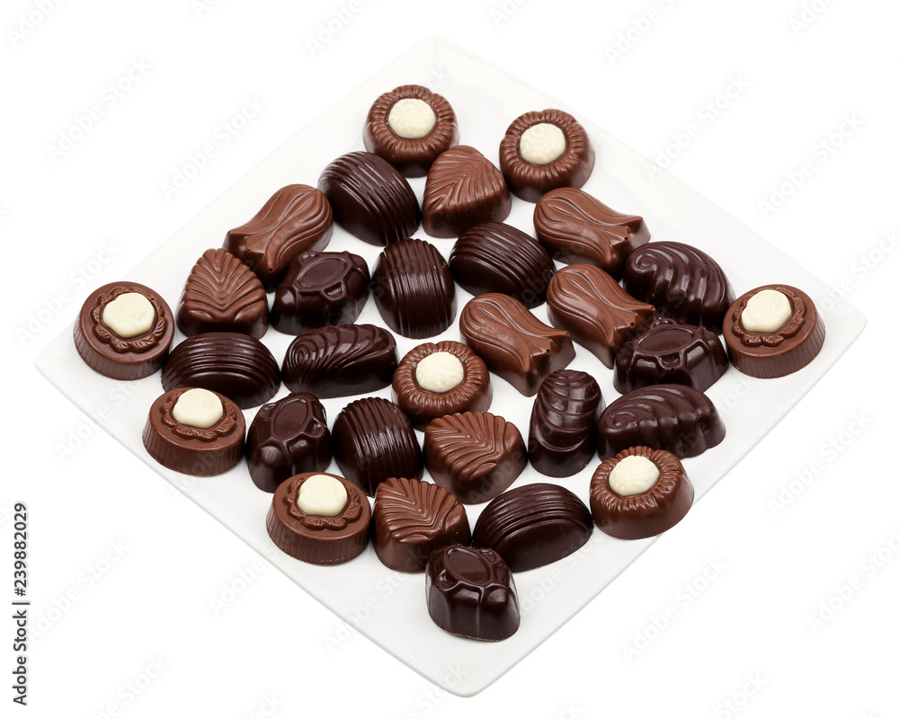 Plate of chocolates Plate of chocolates