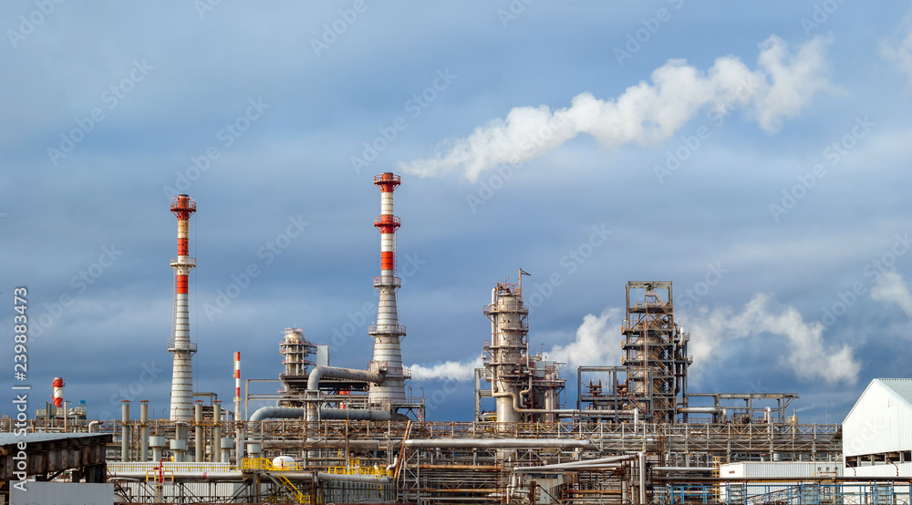oil refinery panorama