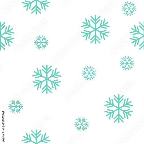 Snowflakes winter background seamless pattern 
