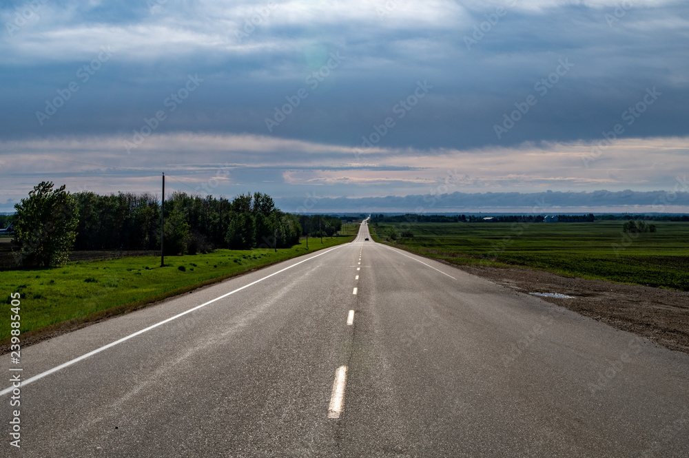 Road Trip - Journey - Open highway on the prairies