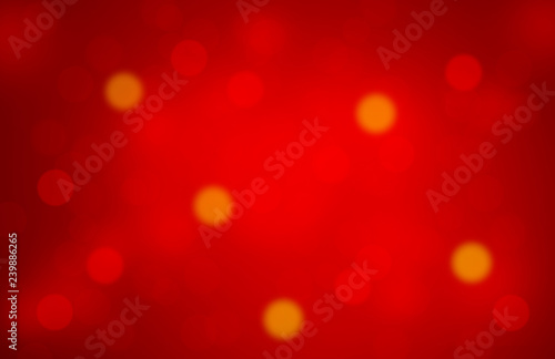 Red abstract blurred light or bokeh for Christmas and Love background