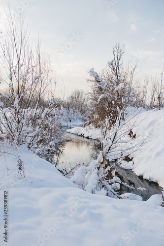 river in the winter