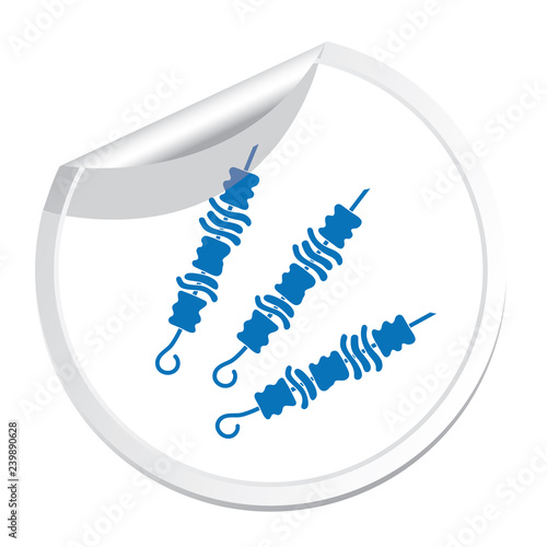 Grilled kebab icon