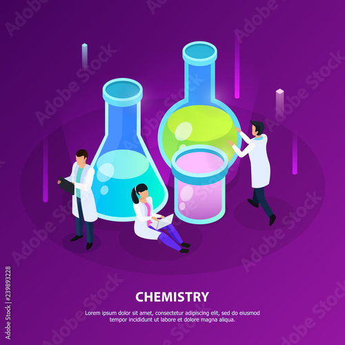 Vaccines Development Chemistry Isometric Illustration