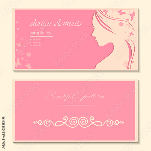 booklet with a beautiful woman template