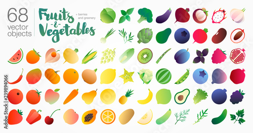 Fruits-n-vegetables gradient illustration