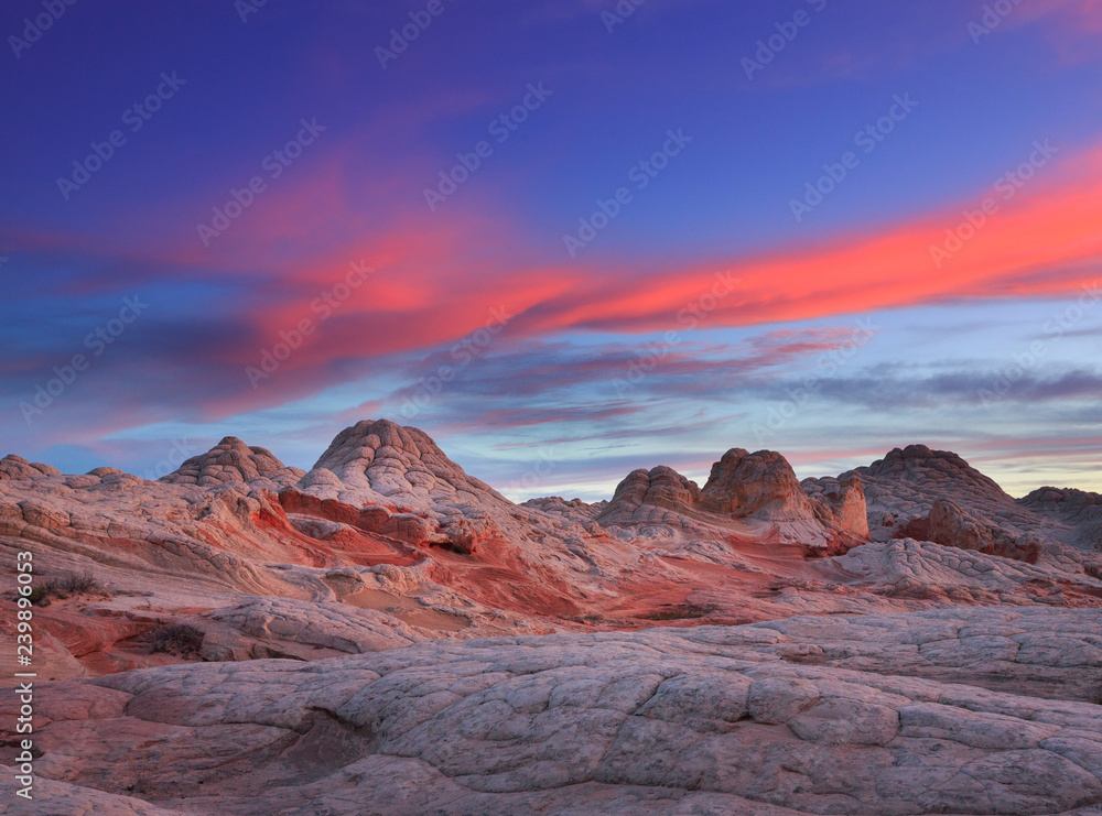 Brilliant Sunset at White Pocket, Vermilion Cliffs National Monument Arizona