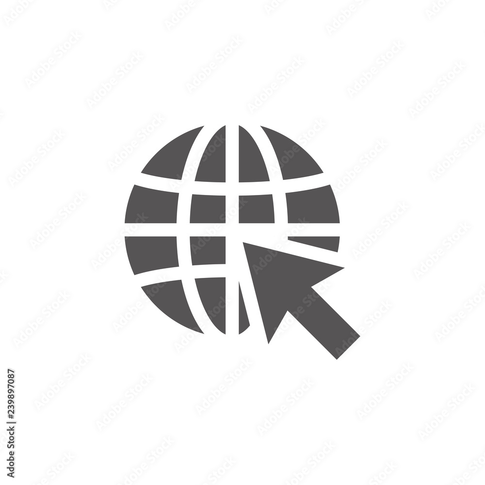 World wide web icon design template illustration World wide web icon design template illustration
