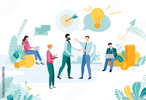 People work, implement business projects, plan, analyze, search for partners and increase efficiency.