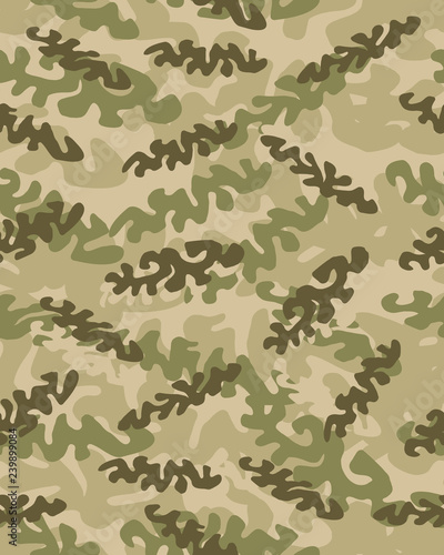 Camouflage pattern background seamless vector illustration. Military fashionable abstract geometric texture.