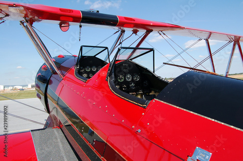 Open cockpit airplane