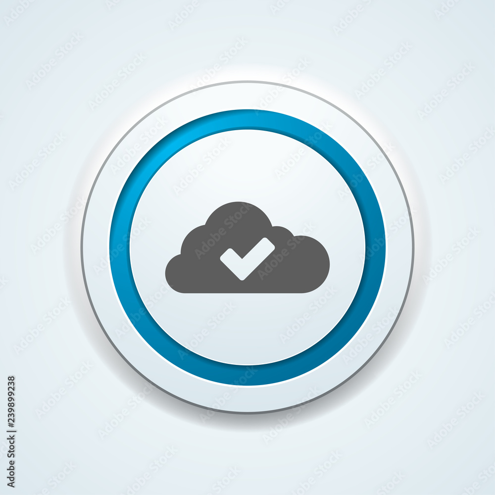 Cloud Checkmark button illustration Cloud Checkmark button illustration