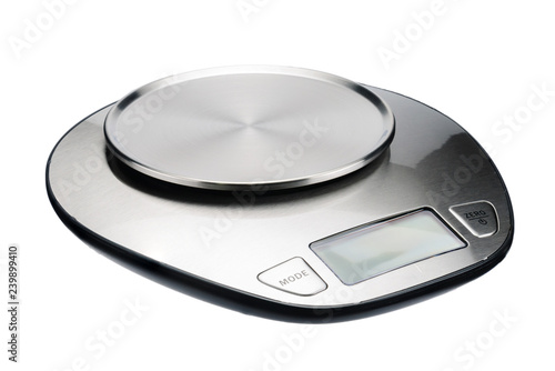 An electronic scale without a measuring cup isolated on white background.