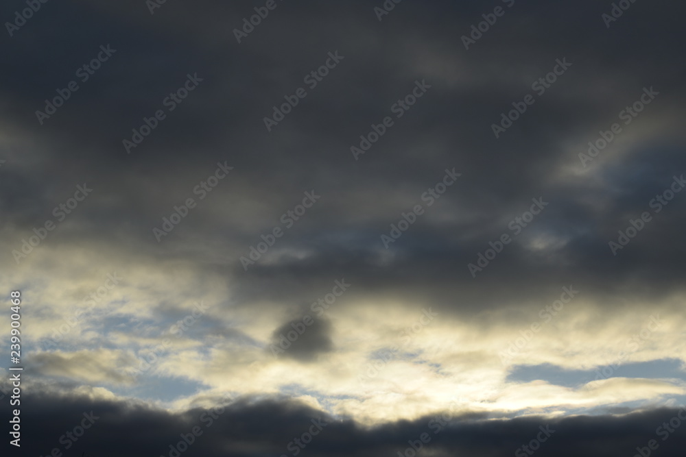 dramatic sky with clouds