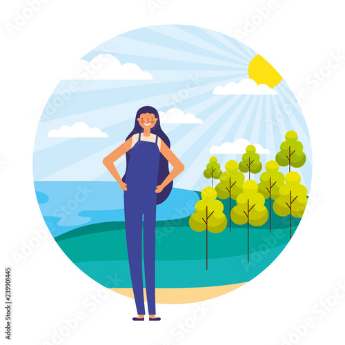 woman daily routine outdoors