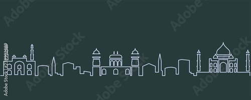 Agra Single Line Skyline