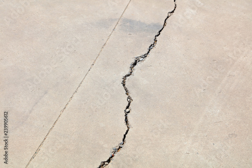 Cracks on the cement floor