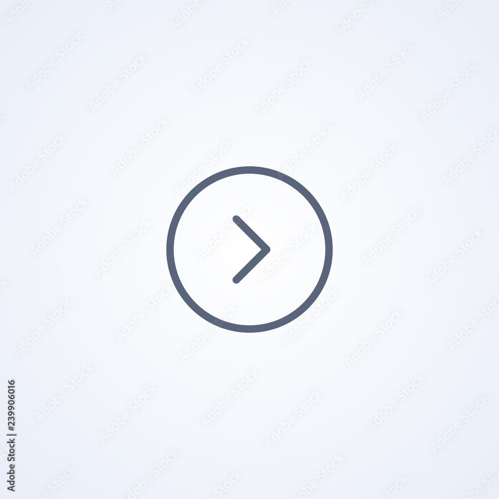 Right icon, vector best gray line icon Right icon, vector best gray line icon