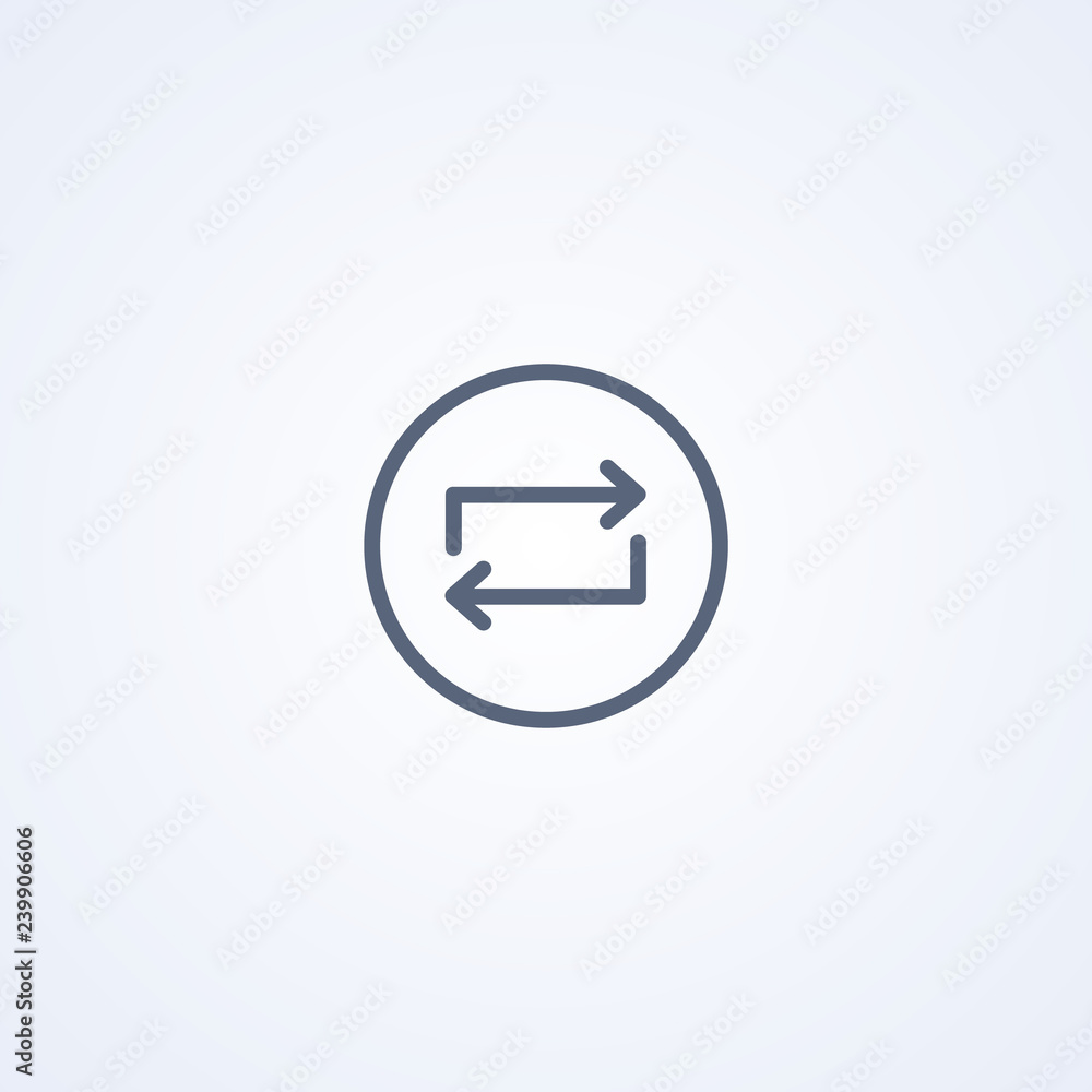 Repeat, refresh, vector best gray line icon Repeat, refresh, vector best gray line icon