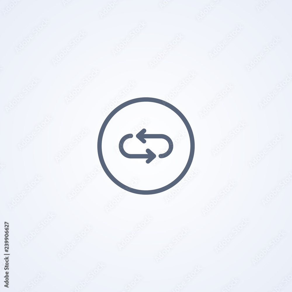 Refresh, repeat, vector best gray line icon Refresh, repeat, vector best gray line icon