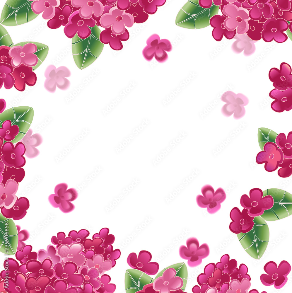 Spring  background frame with flowers