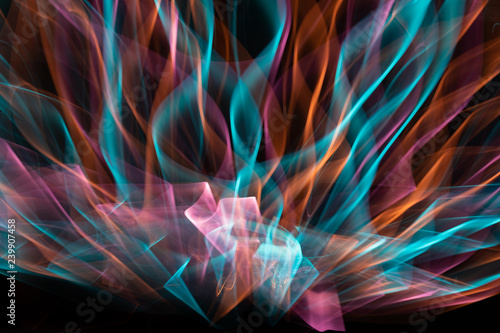 Light painting abstract background photo