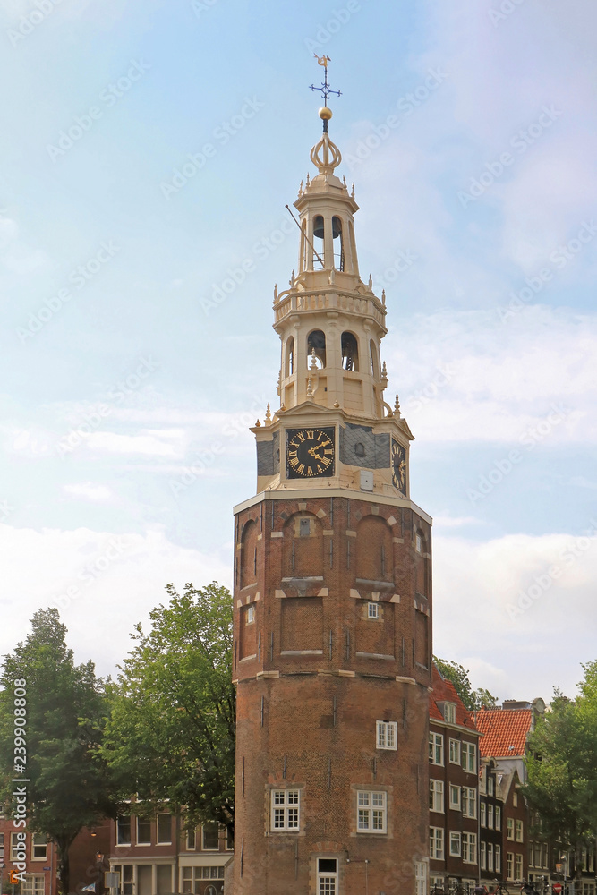 Montelbaans clock tower in Amsterdam