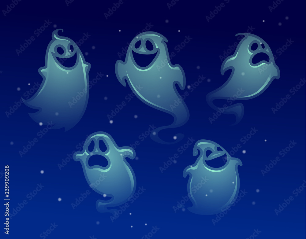 vector set of ghost apparition spook horror a friend ghost funny starry sky vector set of ghost apparition spook horror a friend ghost funny starry sky