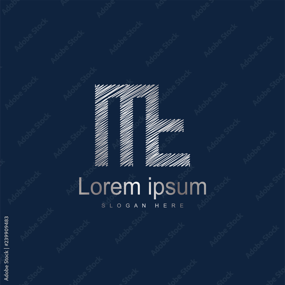 Fototapeta premium Initial Letter MF Logo Template Vector Design