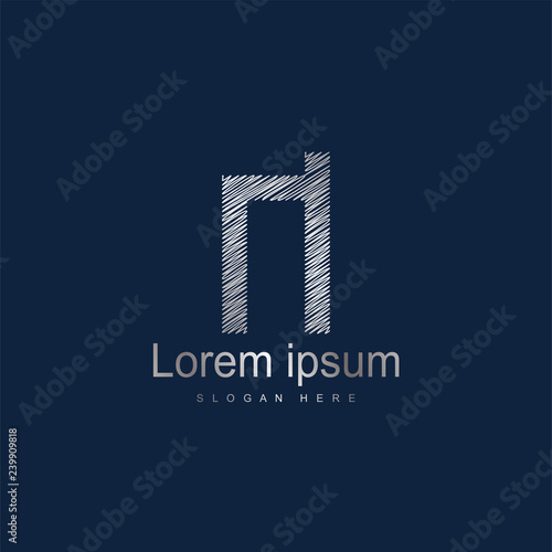 Initial Letter NI Logo Template Vector Design