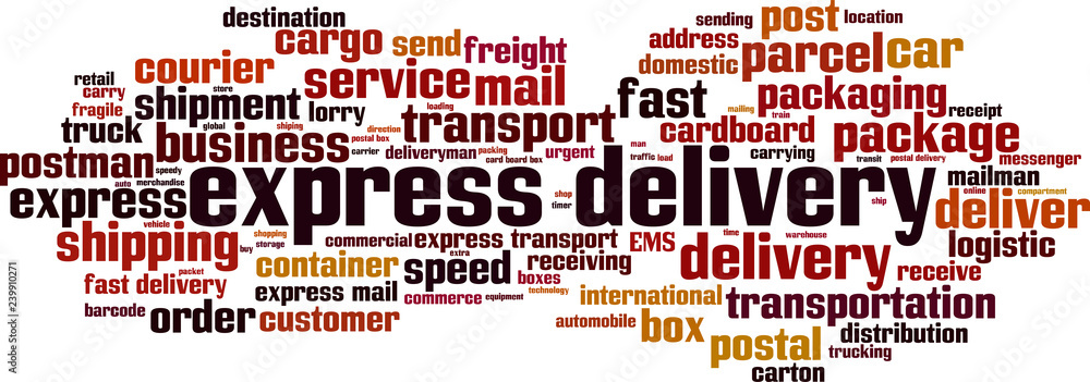 Express delivery word cloud