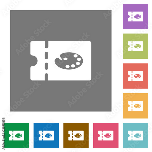 Paint shop discount coupon square flat icons photo