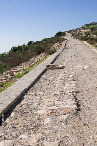 The road leading to Oufella Kasbah ruins, Agadir, Morocco, Africa  photo