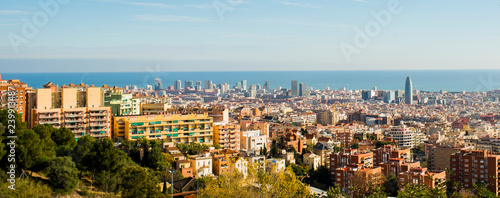 panorama of barcelona from park guell © serhii