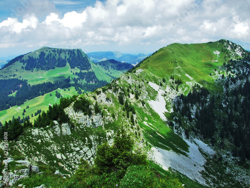 Lutispitz peak on the Obertoggenburg mountain - Canton St. Gallen, Switzerland photo