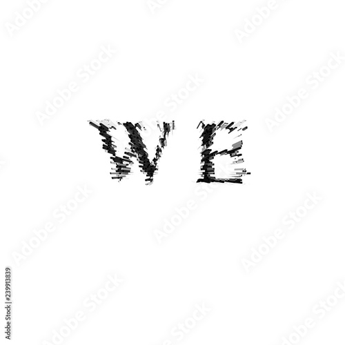 3d text illustration depth effect we